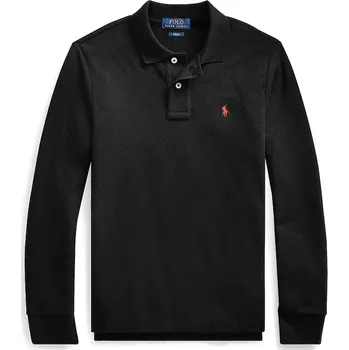 Chlapecké tričko Dětské bavlněné tričko s dlouhým rukávem Polo Ralph Lauren 323708858011 černá 99X, vel. 150-161
