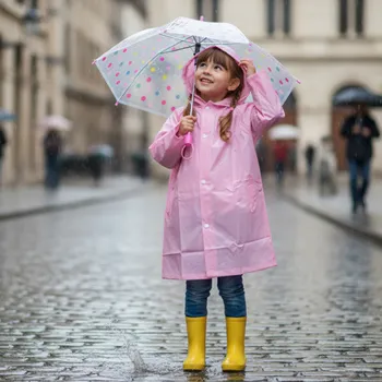 Pláštěnka Kugo P7815 Dívčí pláštěnka sv.růžová