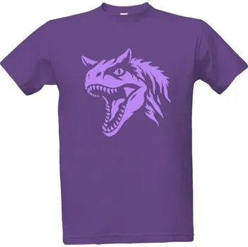 Pánské tričko Tričko s potiskem Carnotaurus tribal fialová pánské
