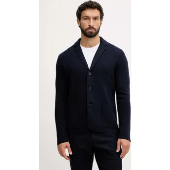 Dámské sako Sako s přídavkem vlny United Colors of Benetton 1Y6SK601K námořnická modř 59X, vel. XL