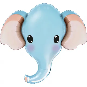 Balónek Flexmetal Fóliový balónek Slon - modrý - safari - Baby shower - 81 cm