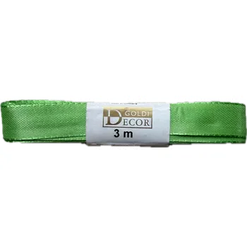 Stuha Stuha taftová SPRING GREEN jarní zelená 15mm x 3m (6,-Kč/m) (Stuha taftová, barva jarní zelená, odstín číslo 53 dle vzorníku, oboustranná, tkaním zesílené okraje, skládaná)