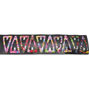 Barevné sponky - tvar trojúhelníku, 10 ks