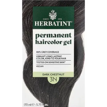 Příslušenství k barvení vlasů Herbatint Přírodní permanentní barva na vlasy 3N - tmavý kaštan (170ml)