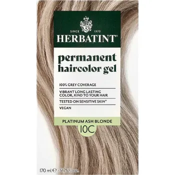 Příslušenství k barvení vlasů Herbatint Přírodní permanentní barva na vlasy 10C - švédská blond (170ml)