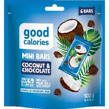 Good Calories Datlové mini tyčinky kokos a čokoláda (102g)