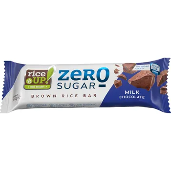 Rice Up Zero Bezlepková rýžová tyčinka s mléčnou čokoládou bez přidaného cukru (18g)