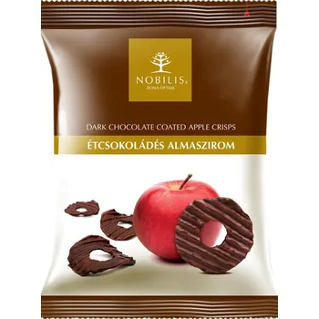 Sušené ovoce Nobilis Sušené jablečné lupínky v hořké čokoládě (50g)