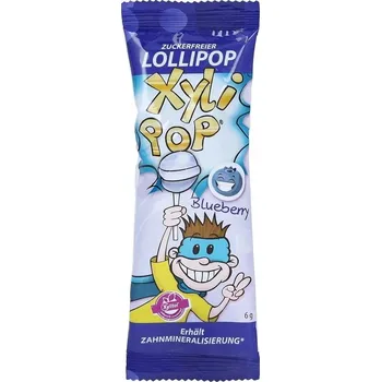 Žvýkačka Miradent XyliPop lízatko so xylitolom čučoriedka (6g)