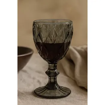 Sada nádobí Bloomingville sklenice pro víno červené Asana 320 ml šedá