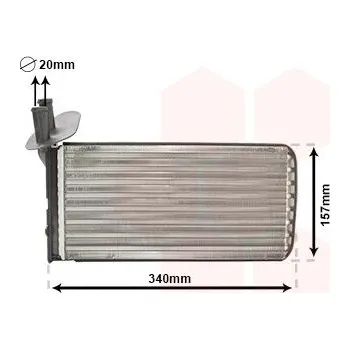 Výměník tepla Výměník tepla, vnitřní vytápění VAN WEZEL 58006097