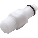 Hadicová spojka CPC NW 6,4, POM, samčí díl: nátrubek, vnější závit 1/4 NPT, ventil (5 ks)