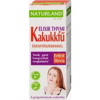 Lék na bolest, zánět a horečku Naturland Elixir Thymi Tymiánové kapky se sladidlem (150ml)