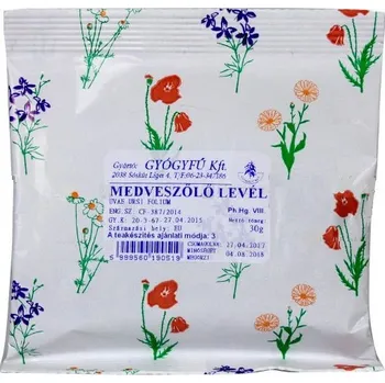 Bylinná léčivá mast Gyógyfű čaj Medvědice lékařská list (30g)