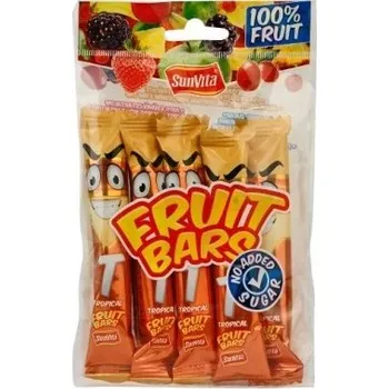 Sušené ovoce SunVita Ovocné tyčinky s příchutí tropického ovoce (5x15g)