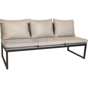 Zahradní lavice Stern 3-místná jídelní lavice Tammo, Stern, 180x75x85 cm, rám lakovaný hliník šedočerný (anthracite), lankový výplet stone, venkovní látka granite grey