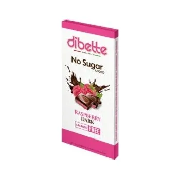 Žvýkačka Dibette NAS Hořká čokoláda plněná malinovým krémem se sladidlem (80g)