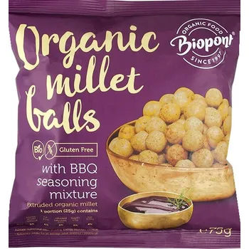 Chips Biopont Bio Extrudované Proso kuličky Barbecue (75g)