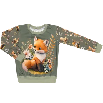Mikina bez kapuce - Lesní zvířátka - lištička Velikost: 92