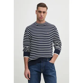 Pánský svetr Bavlněný svetr Tommy Hilfiger MW0MW38944 námořnická modř 59A, vel. L