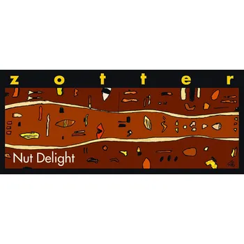Čokoláda Zotter Bio tmavá mléčná čokoláda Oříškové potěšení, 70 g