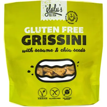 Chips Glulu's FreeFrom Vegan Bezlepkové Grissini se semínky (100g)