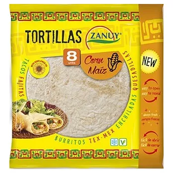 Hotové jídlo Zanuy Pšenično-kukuřičné Tortilla placky (8ks)