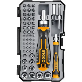 Šroubovák Ingco HKSDB0558 Šroubovák ráčna + bity sada 55ks CrV