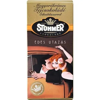 Žvýkačka Stühmer Mléčná čokoláda s oříškovou náplní bez cukru se sladidlem (100g)