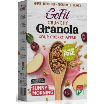 Dětská výživa Avena GoFit Bezlepková granola bez přidaného cukru - višeň a jablko (250g)