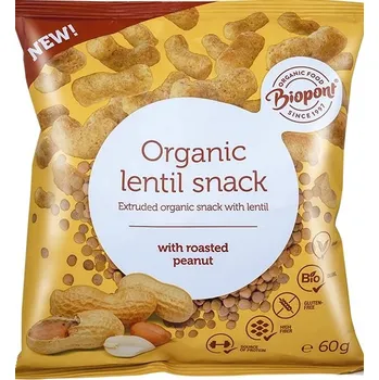 Chips Biopont Bio Bezlepkový Čočkový snack arašídový (60g)