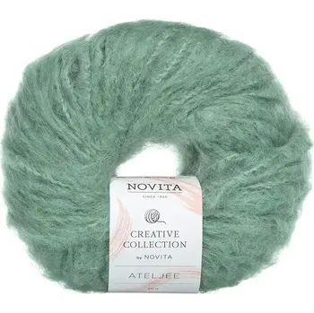 Příze Novita Ateljee 3041 šalvějová (Objemová přírodní příze Ateljee sketch)