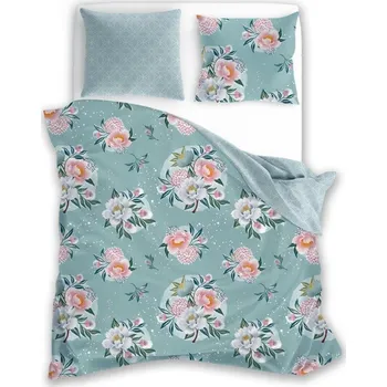 Bavlněné povlečení Flovery 007 220x200 cm +2x 70x80 cm modré