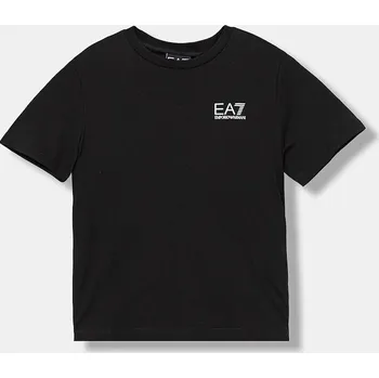 Dětské bavlněné tričko EA7 Emporio Armani 7B000020.AF10378 černá 99B, vel. 164