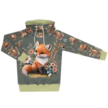 Mikina se stojáčkem - Lesní zvířátka - lištička Velikost: 86