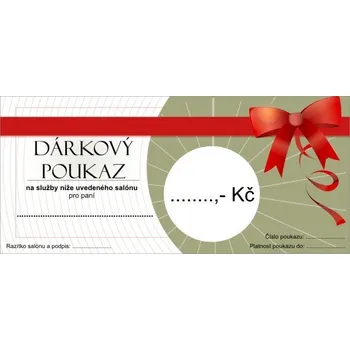 Dárková krabička Dárkový poukaz univerzální EMPORIO BEAUTY