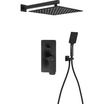 Sprchový set Sapho SPY podomítkový sprchový set s pákovou baterií, 2 výstupy, černá