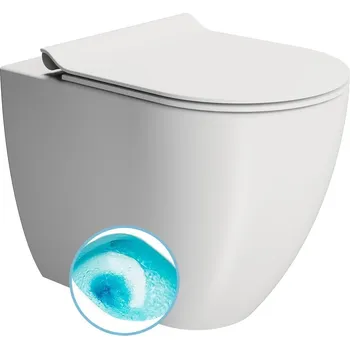 Klozet GSI PURA WC mísa stojící, Swirlflush, 36x55cm, spodní/zadní odpad, bílá dual-mat