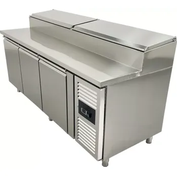 vasegastro Přípravný chladicí stůl 560 l– 2,02 x 0,80 m – se 3 dveřmi