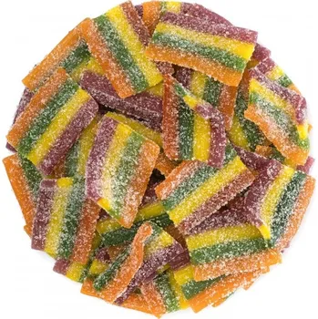 Bonbon Kyselé duhové mini pásky Množství: 1000 g