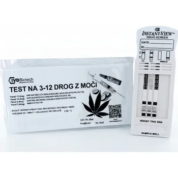 Diagnostický test Multidrogový test na 3 drogy z moči kazeta (MET, MOR, THC) - 1 ks