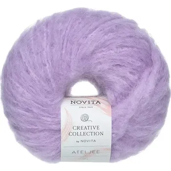 Příze Novita Ateljee 7081 světle fialová (Objemová přírodní příze Ateljee pigment)