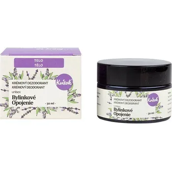 Kvitok Jemný krémový deodorant Bylinkové opojení (30 ml) - vhodný pro ženy i muže
