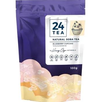 24Tea Natural Soba Tatarská pohanka (Fagopyrum esculentum) – pohankový čaj s příchutí borůvkového koláče (100g)