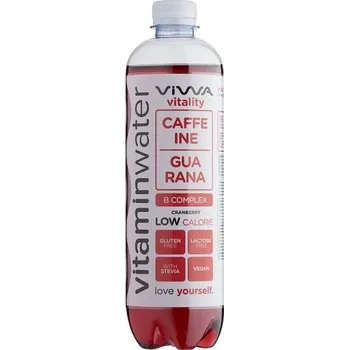 Energetický nápoj Viwa Vitaminwater Vitality nesycený nápoj s příchutí brusinek (600ml)