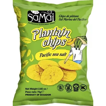 Chips Samai Banánové chipsy plantejny s mořskou solí (75g)