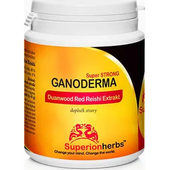 Přírodní produkt Ganoderma, Duanwood Red Reishi, Extrakt >40 % betaglukanů >4% triterpenů - Superionherbs