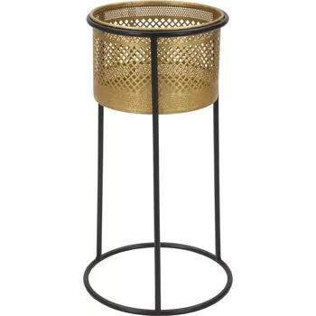 Stojan na květiny Stojan na květiny Simply 50 cm černo-zlatý