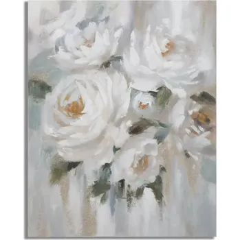 Obraz Obraz Crem Flower 80x100 cm šedý