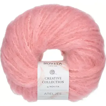 Příze Novita Ateljee 5331 růžová (Objemová přírodní příze Ateljee surface)